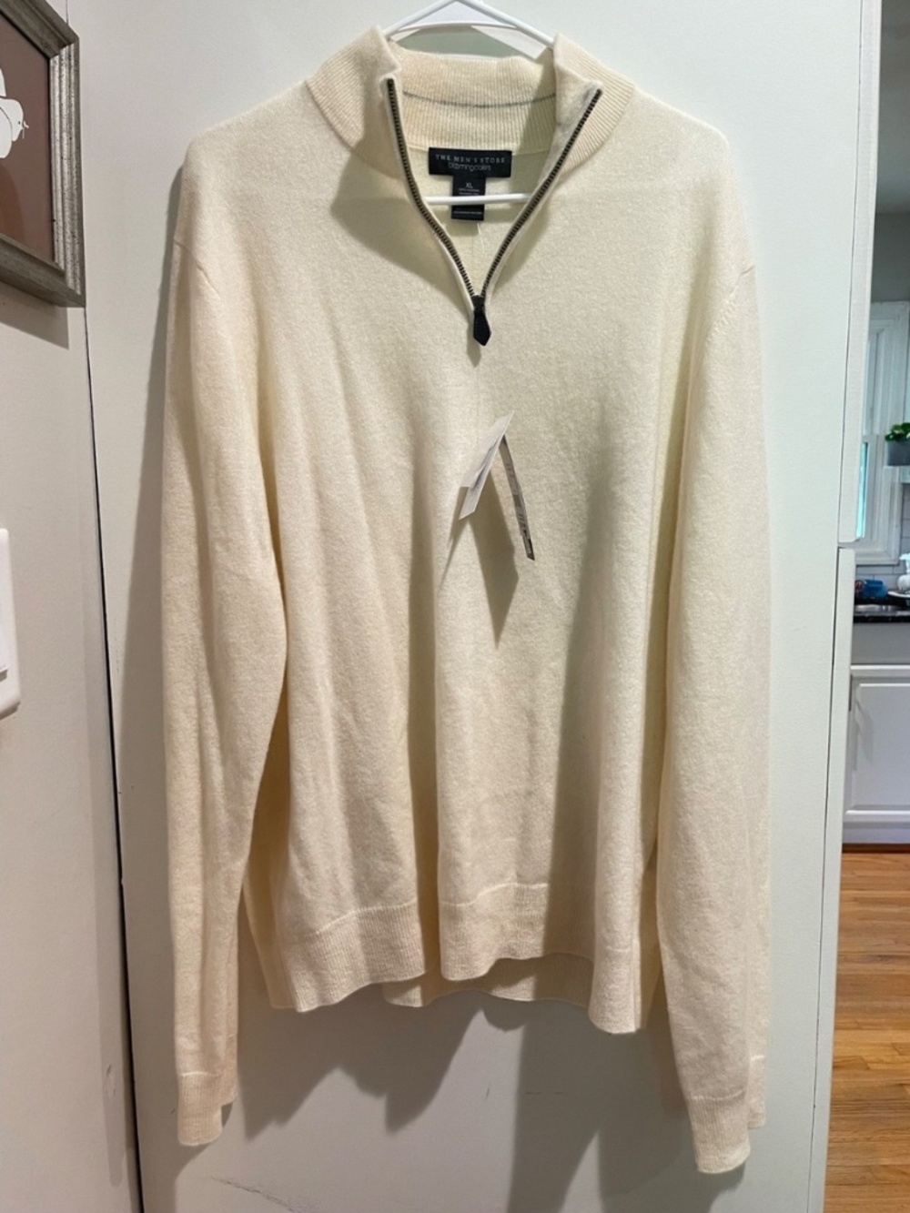 The Men's Store at Bloomingdale's Cashmere Half-Zip Sweater Men's XL Cloud